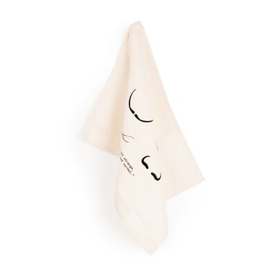Moustache Tea Towel. Artist Quotes Collection
