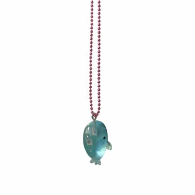 Pop Cutie Gacha  Glitter Whale Necklaces  - 12 pcs Wholesale