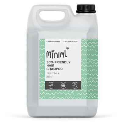 Champú para el cabello - Árbol de té + Menta - Recarga 5L (MIN255)