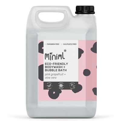 Bodywash + Bubblebath - Pink Grapefruit + Aloe Vera - 5L Refill 
(MIN123)