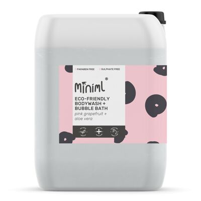Bodywash + Bubblebath - Pink Grapefruit + Aloe Vera - 20L Refill 
(MIN124)