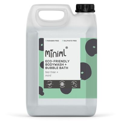 Bodywash + Bubblebath - Tea Tree + Mint - 5L Refill 
(MIN267)