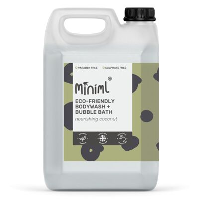 Jabón corporal + Baño de burbujas - Coco nutritivo - Recarga 5L
(MIN270)