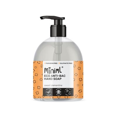 Jabón de manos Anti-Bac - Clementina - Bomba de PET de 12 x 500 ml
(MIN163)