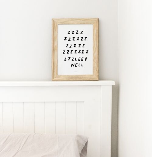 A4 Quote Wall Art Print | Zzzzzzzzzleep well