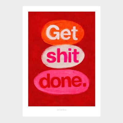 A4 Haz une mierda | Cartel d'illustration Lámina artistique