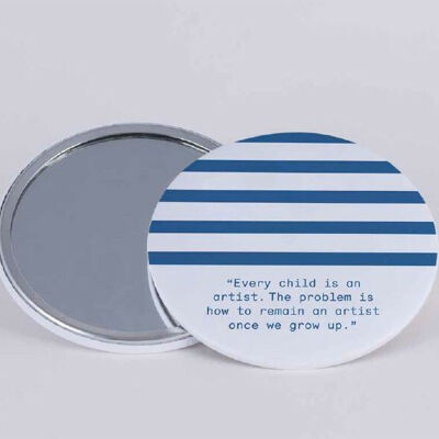Stripes Mirror. Artist Quotes Collection