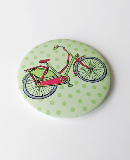 Hand mirror - red, Dutch bicycle