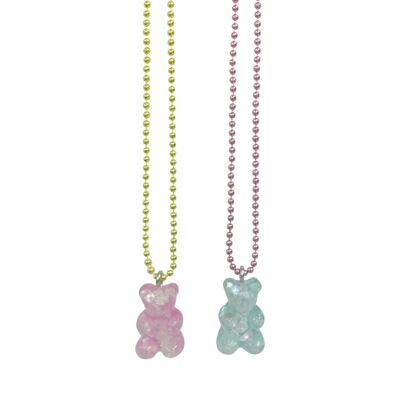 Pop Cutie Gacha Sparkle Gummy Bear Kids Necklaces