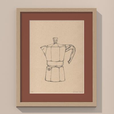 Print Moka with passe-partout and frame | 24cm x 30cm | Casa Otellic