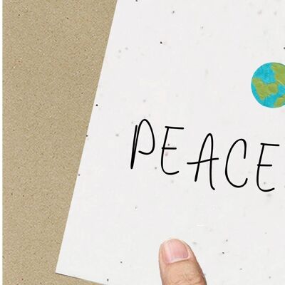 Festive Holiday Peace Card, Eco friendly, Plantable, Seeded
