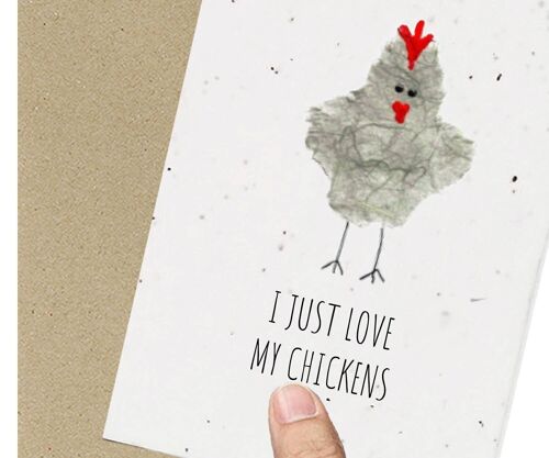 Love Chickens Greeting Card