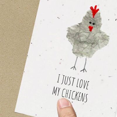 Liebe Hühner Grußkarte