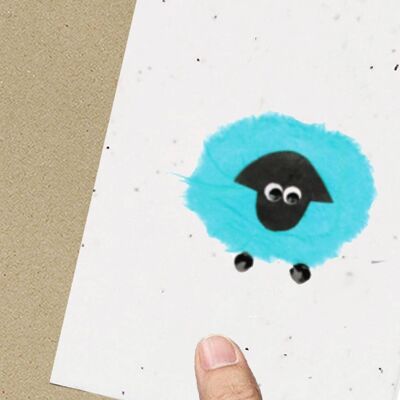 Tarjeta con semillas ecológicas Happy Sheep