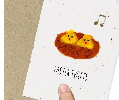Eco Friendly Easter Card Chickens Seeded Recycled kids