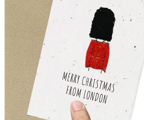 London Christmas Card, Eco friendly, Plantable, Seeded