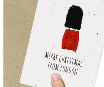 Carte de Noël de Londres, écologique, à planter, à graines 1