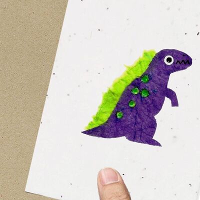 Happy Dino umweltfreundliche Saatkarte