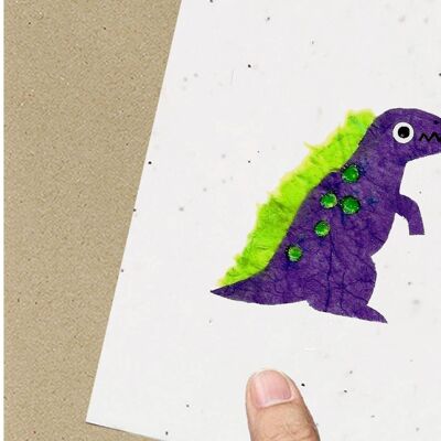 Happy Dino umweltfreundliche Saatkarte