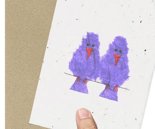 Happy Love Birds Eco-Friendly Seeded Card