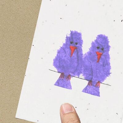 Happy Love Birds Eco-Friendly Seeded Card