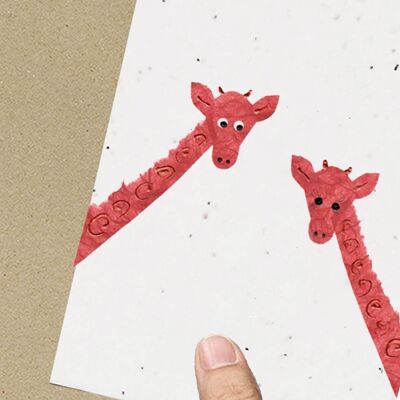 Happy Giraffes umweltfreundliche Saatkarte