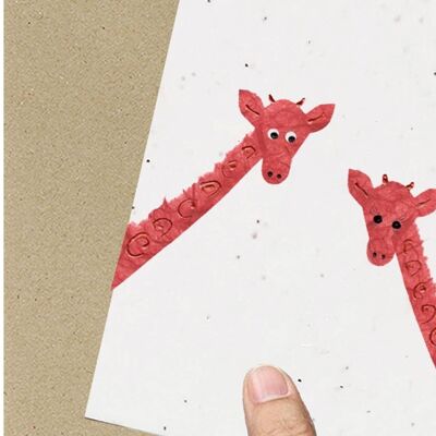 Happy Giraffes Eco-Friendly Seeded Card
