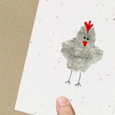 Happy Chicken Karte mit umweltfreundlicher Saat