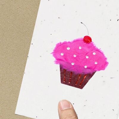 Cup Cake Eco-Friendly Seeded Card