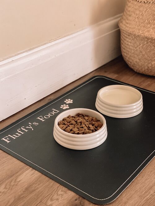 Pet Food and Water Bowl Mat (Ink Navy)