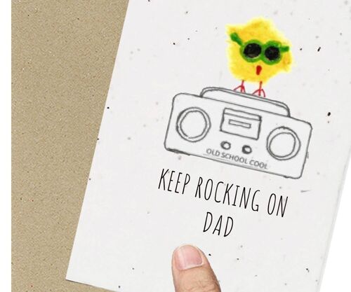 Rock on Dad Eco-Friendly Plantable Seeded