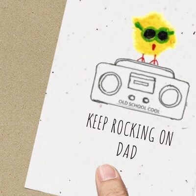 Rock on Dad Eco-Friendly Plantable Seeded