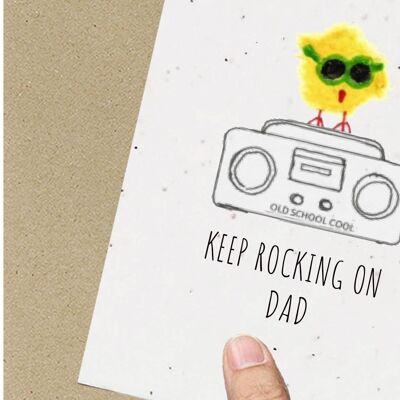 Rock on Dad Eco-Friendly Plantable Seeded