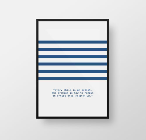 Striped Print A4. Artist Quotes Collection