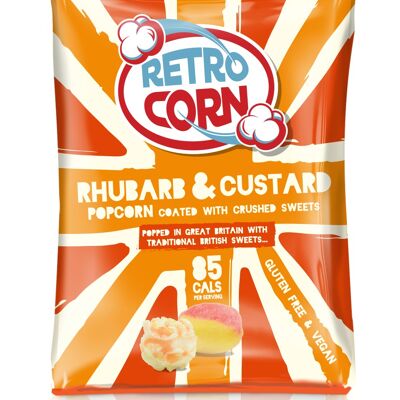 Retrocorn Rhubarb and Custard Popcorn Snack pack