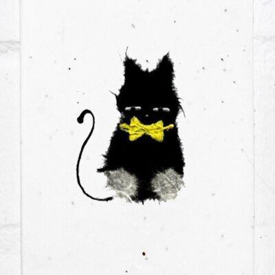Schwarze Katze Grußkarte