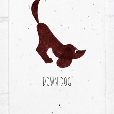 Tarjeta de yoga Down Dog
