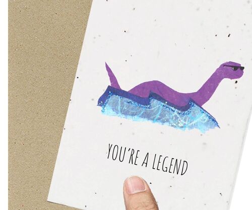 Legend Funny Thank You Card Eco-Friendly Plantable Seeded