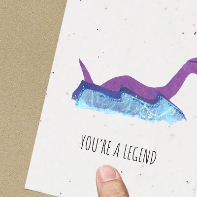 Legend Funny Thank You Card Eco-Friendly Plantable Seeded