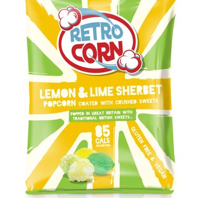 Retrocorn Lemon and Lime Sherbet Popcorn Snack Pack
