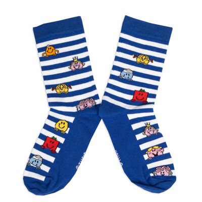Chaussettes Monsieur Madame - Rayées Bleues