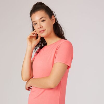 Raise Your Energy Bamboo T-Shirt, Coral