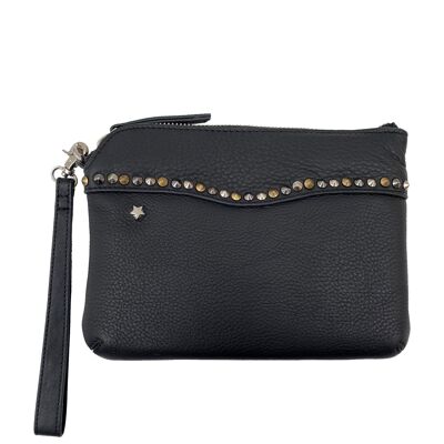 Leather pouch - black