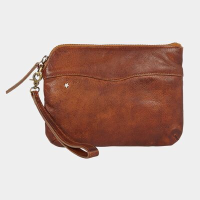 Leather pouch - tabacoo