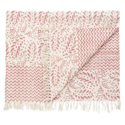 Paisley & Chevron Reversible Rug - Jaipur Pink