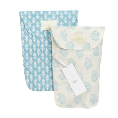 Pair of Nappy Pouches - Samode Blue