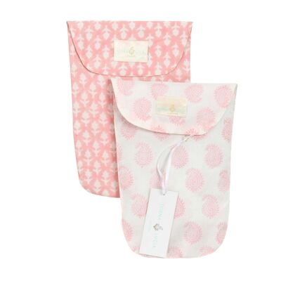 Pair of Nappy Pouches - Jaipur Pink