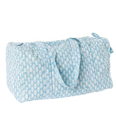 Shadow Tree Print Travel Bag - Samode Blue