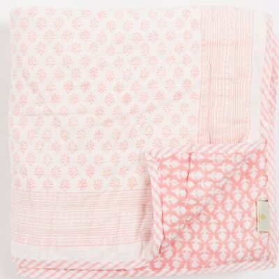 Little Bouti Reversible Baby Quilt - Jaipur Rose