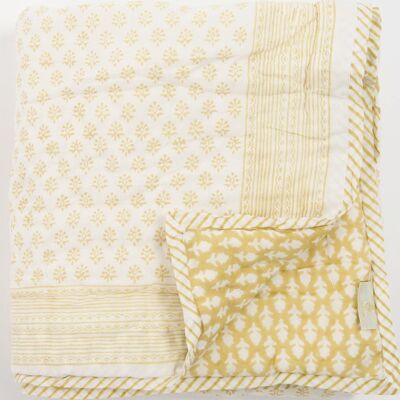 Little Bouti Reversible Baby Quilt - Jodhpur Sand